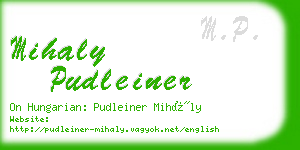 mihaly pudleiner business card